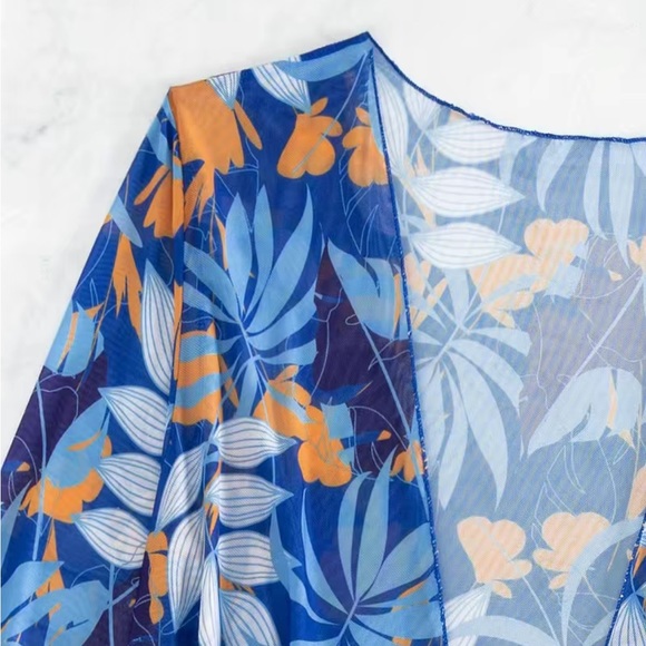 Boho 3 piece floral print push up bikini swimsuit - Picture 4 of 4